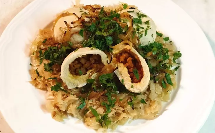 Knedlíky se škvarky a se zelím - LC