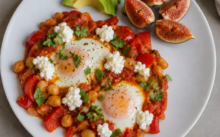 Shakshuka s fazolemi (jednoduchá snídaně)