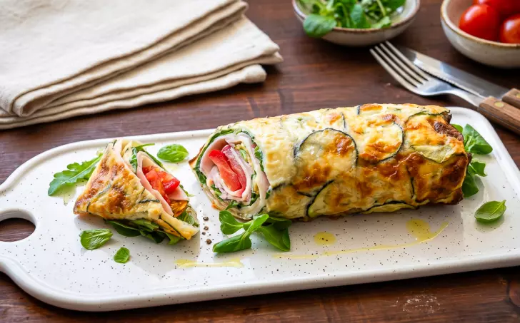 Plněná cuketová "tortilla"