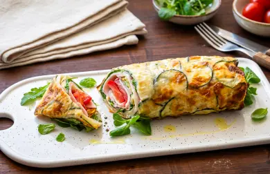 Plnená cuketová "tortilla"