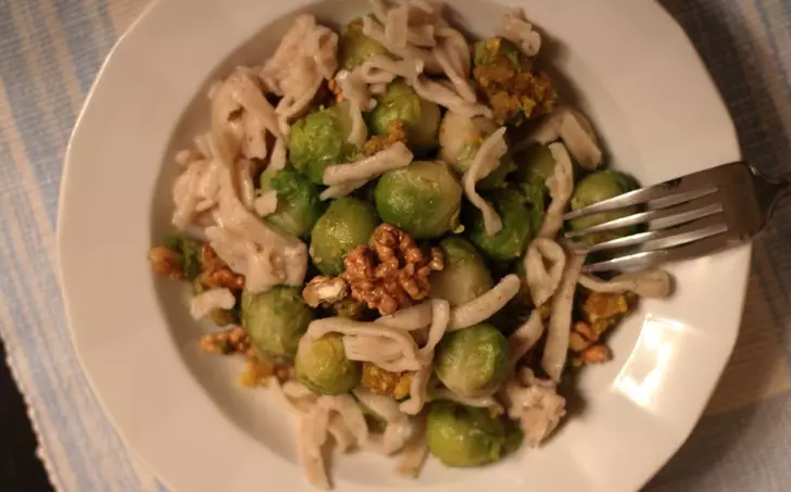 Kapustičky se slaninou a strouhankou - bez lepku, mléka i vajec