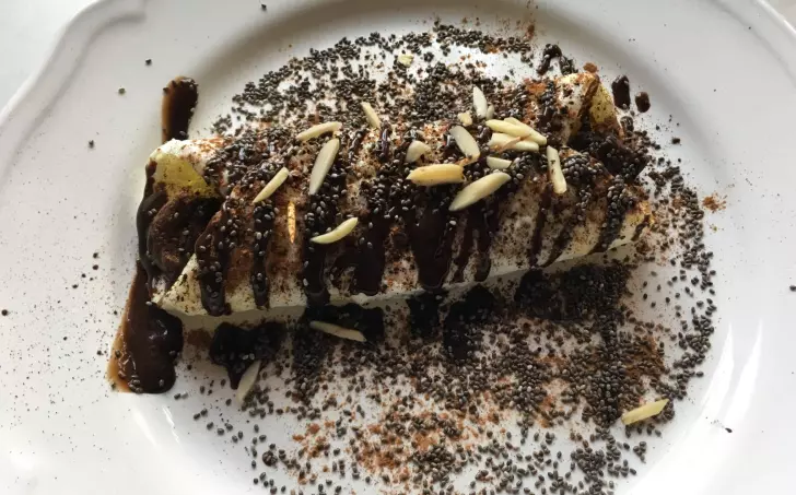 Fitness bílková omeleta na sladko