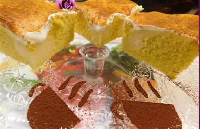 Pudinkové řezy se zakysanou smetanou