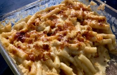 Proteinové mac and cheese