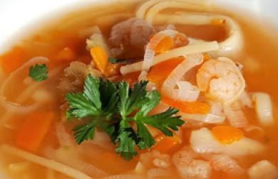 Krevetová polévka se zázvorem